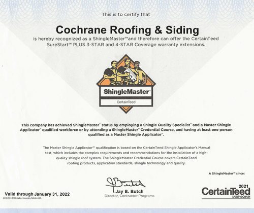 Certainteed Certificate